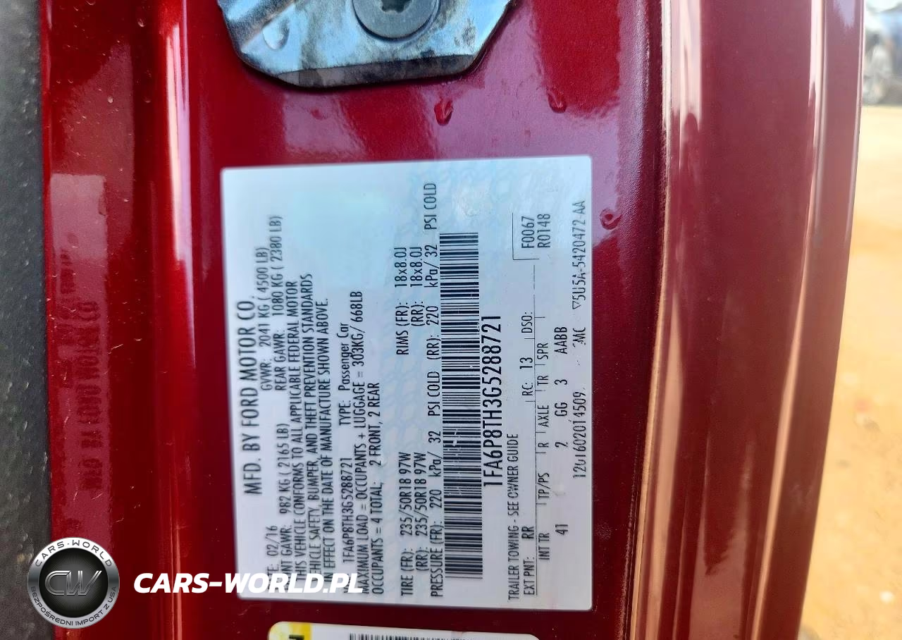 2016 Ford Mustang VIN:1FA6P8TH3G5288721 - 12