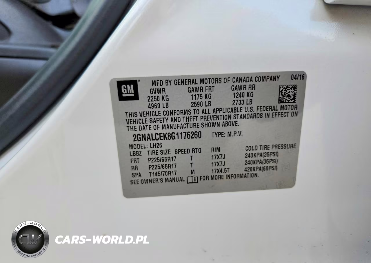 2016 Chevrolet Equinox Lt VIN:2GNALCEK8G1176260 - 14