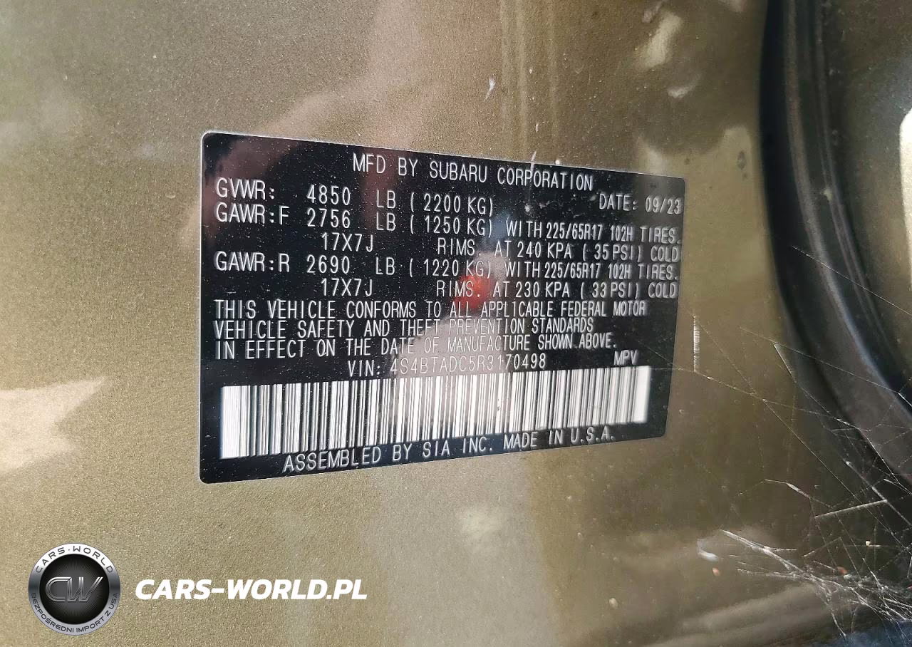2024 Subaru Outback Premium VIN:4S4BTADC5R3170498 - 13