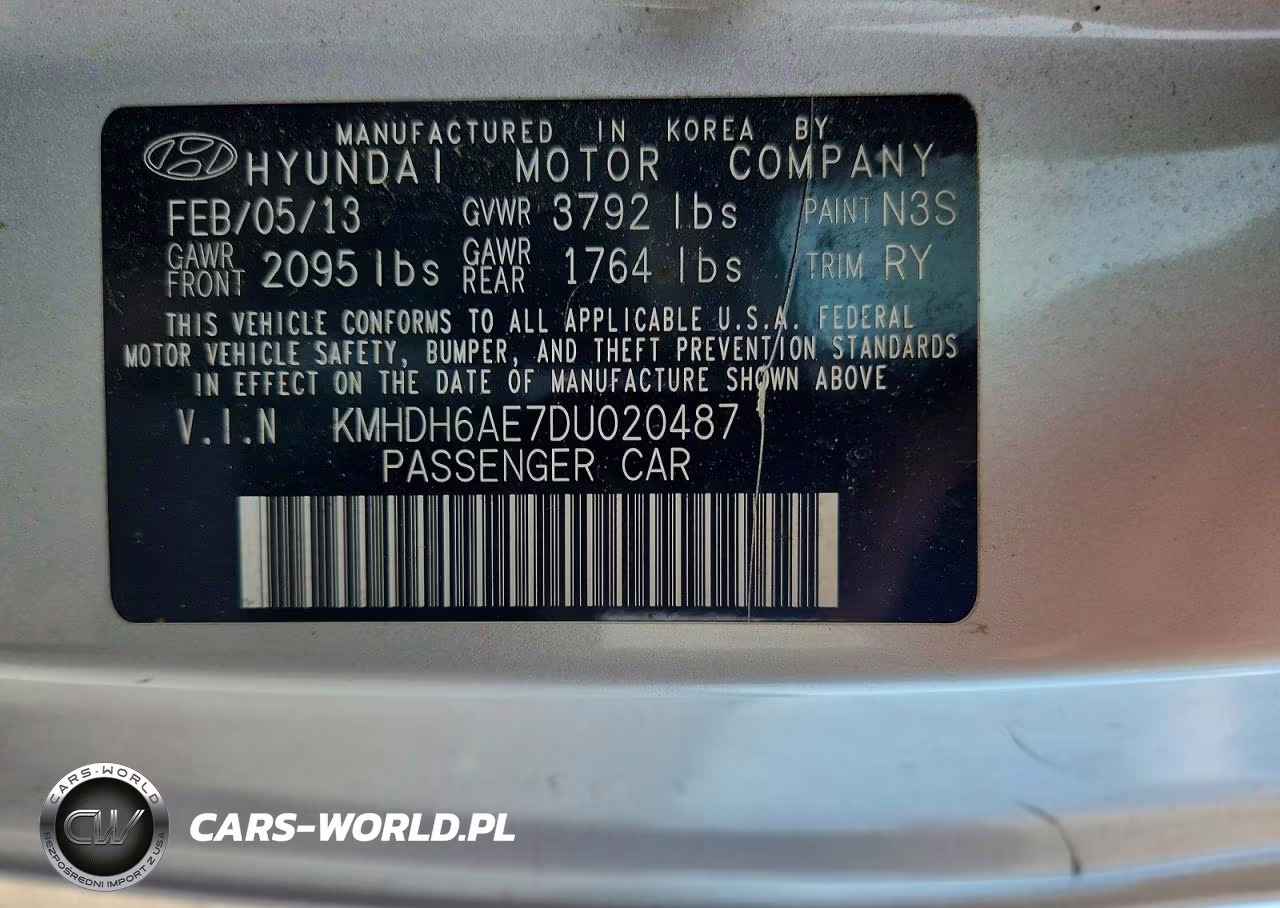 2013 Hyundai Elantra Coupe Gs VIN:KMHDH6AE7DU020487 - 12