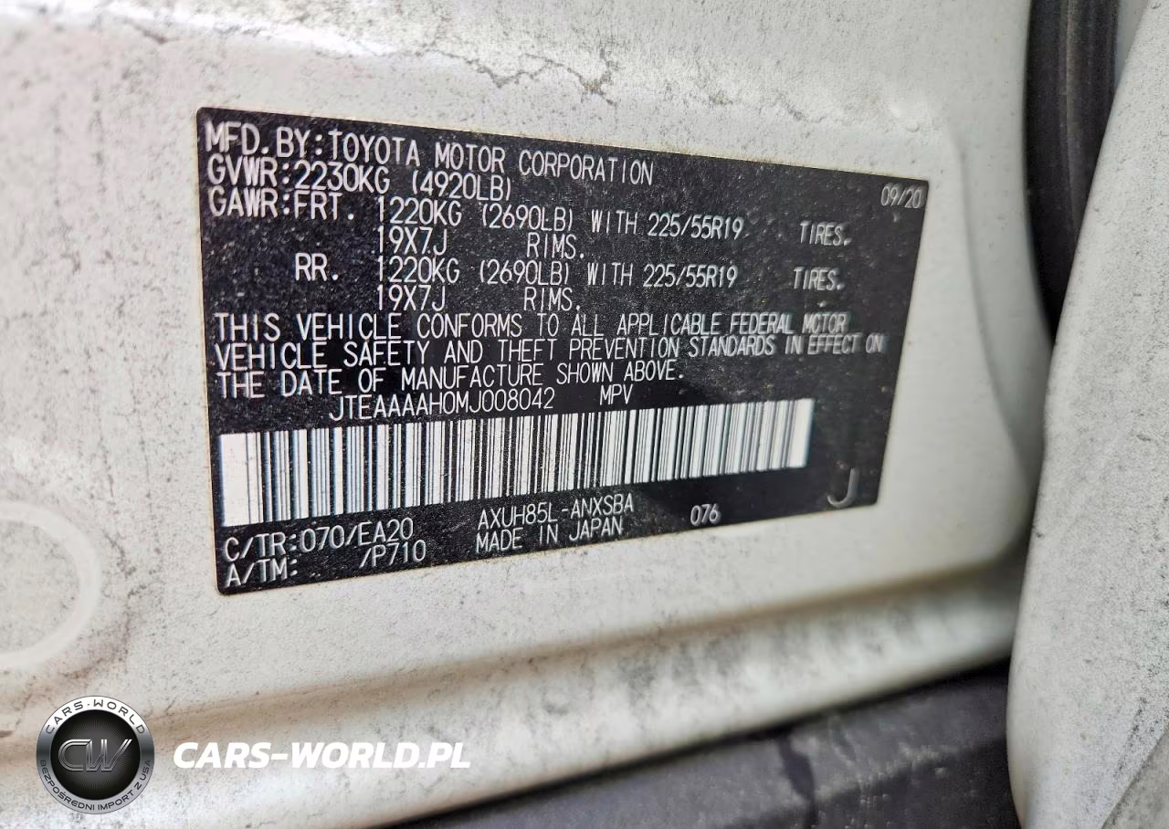2021 Toyota Venza Limited VIN:JTEAAAAH0MJ008042 - 13