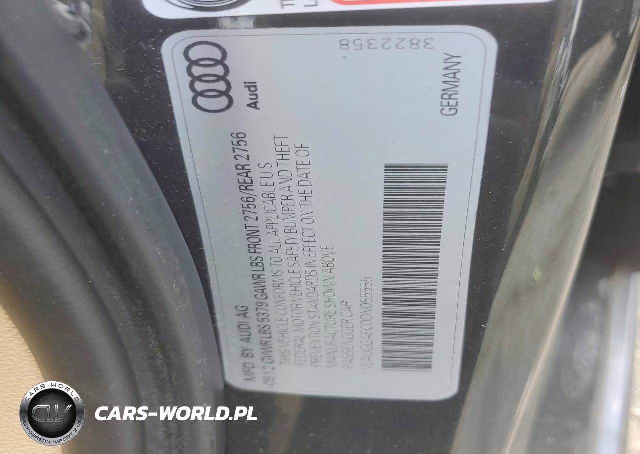 2013 Audi A6 Premium Plus VIN:WAUGGAFC0DN055555 - 12