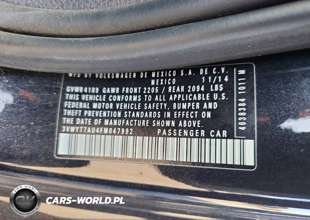2015 Volkswagen Gti VIN:3VWYT7AU4FM047992 - 12
