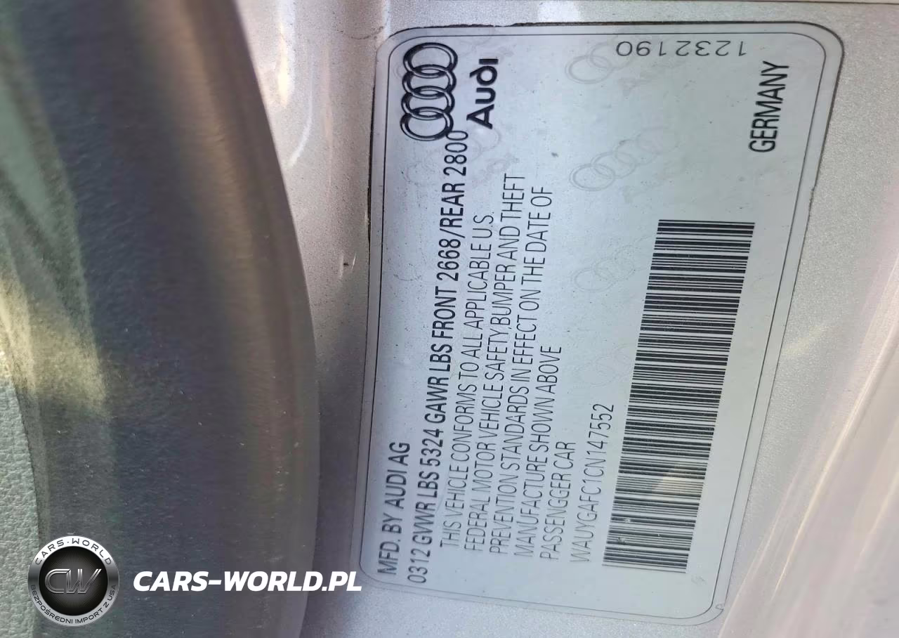 2012 Audi A7 Premium Plus VIN:WAUYGAFC1CN147552 - 13