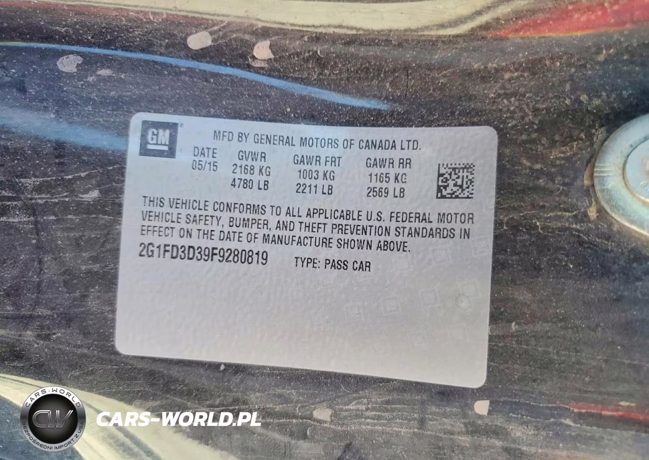 2015 Chevrolet Camaro Lt VIN:2G1FD3D39F9280819 - 12