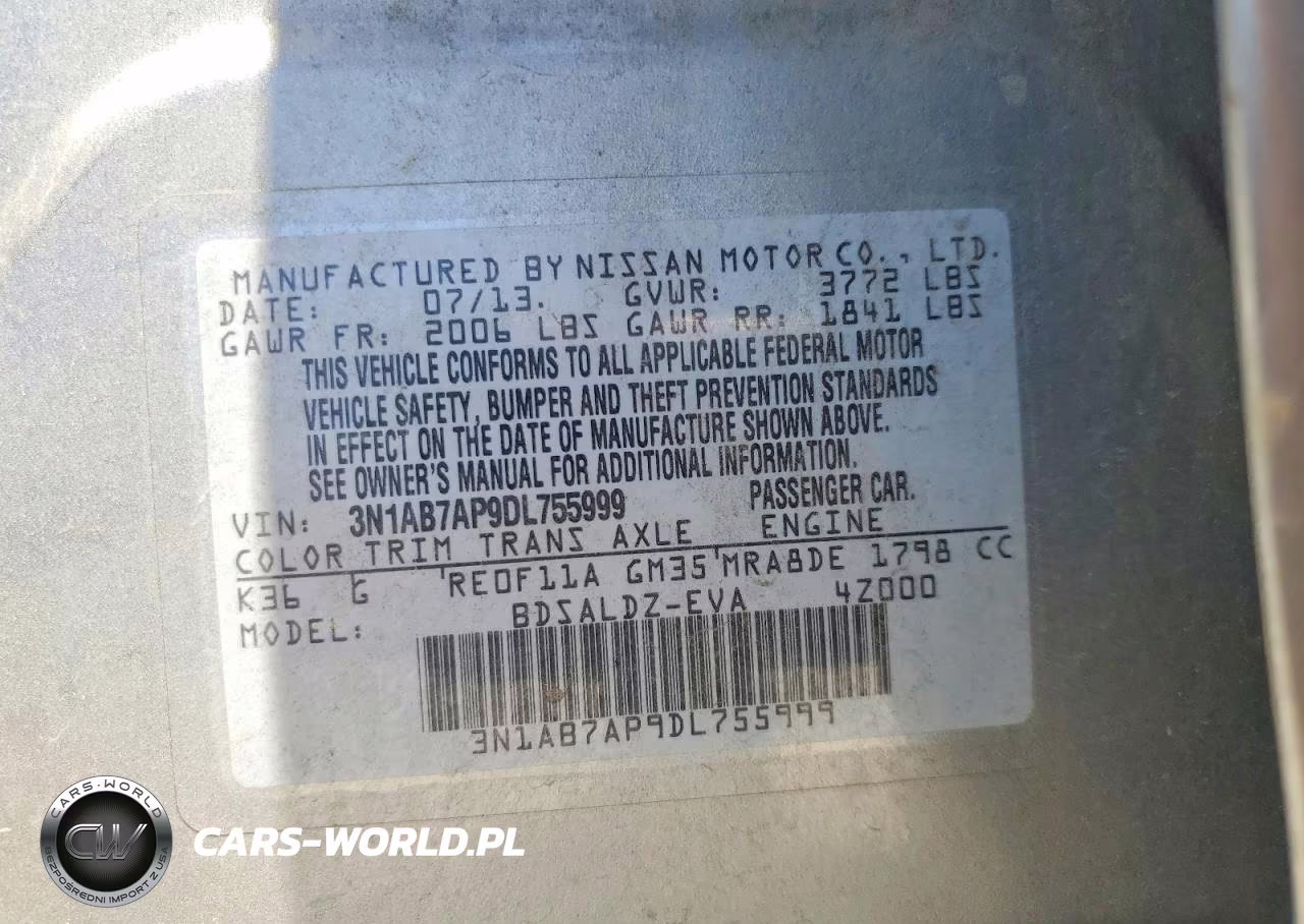 2013 Nissan Sentra S VIN:3N1AB7AP9DL755999 - 12