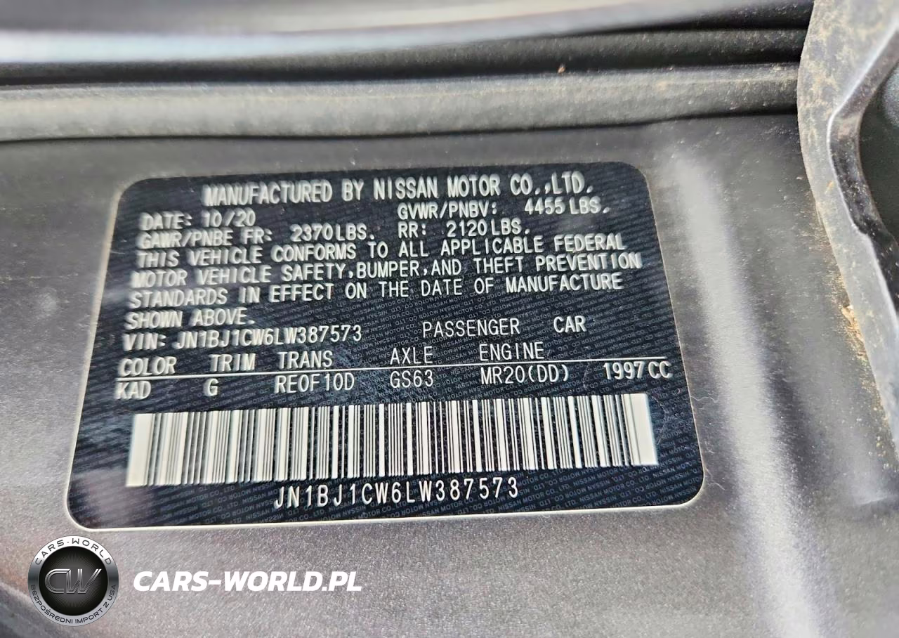 2020 Nissan Rogue Sport Sv VIN:JN1BJ1CW6LW387573 - 13