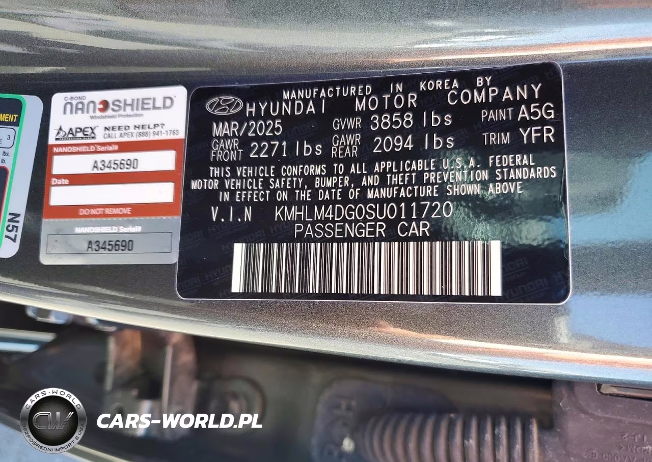 2025 Hyundai Elantra Sel Sport VIN:KMHLM4DG0SU011720 - 12