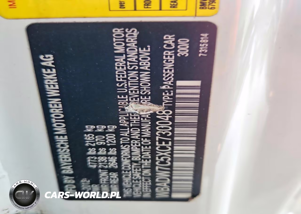 2012 BMW 328 I Sulev VIN:WBADW7C5XCE730048 - 12