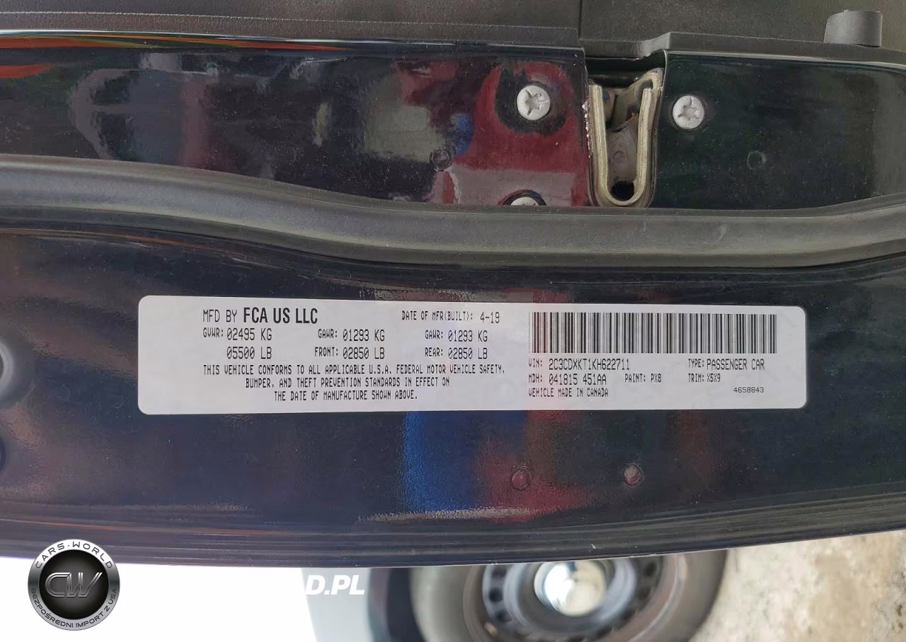 2019 Dodge Charger Police VIN:2C3CDXKT1KH622711 - 12