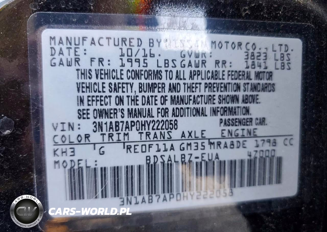 2017 Nissan Sentra S VIN:3N1AB7AP0HY222058 - 12