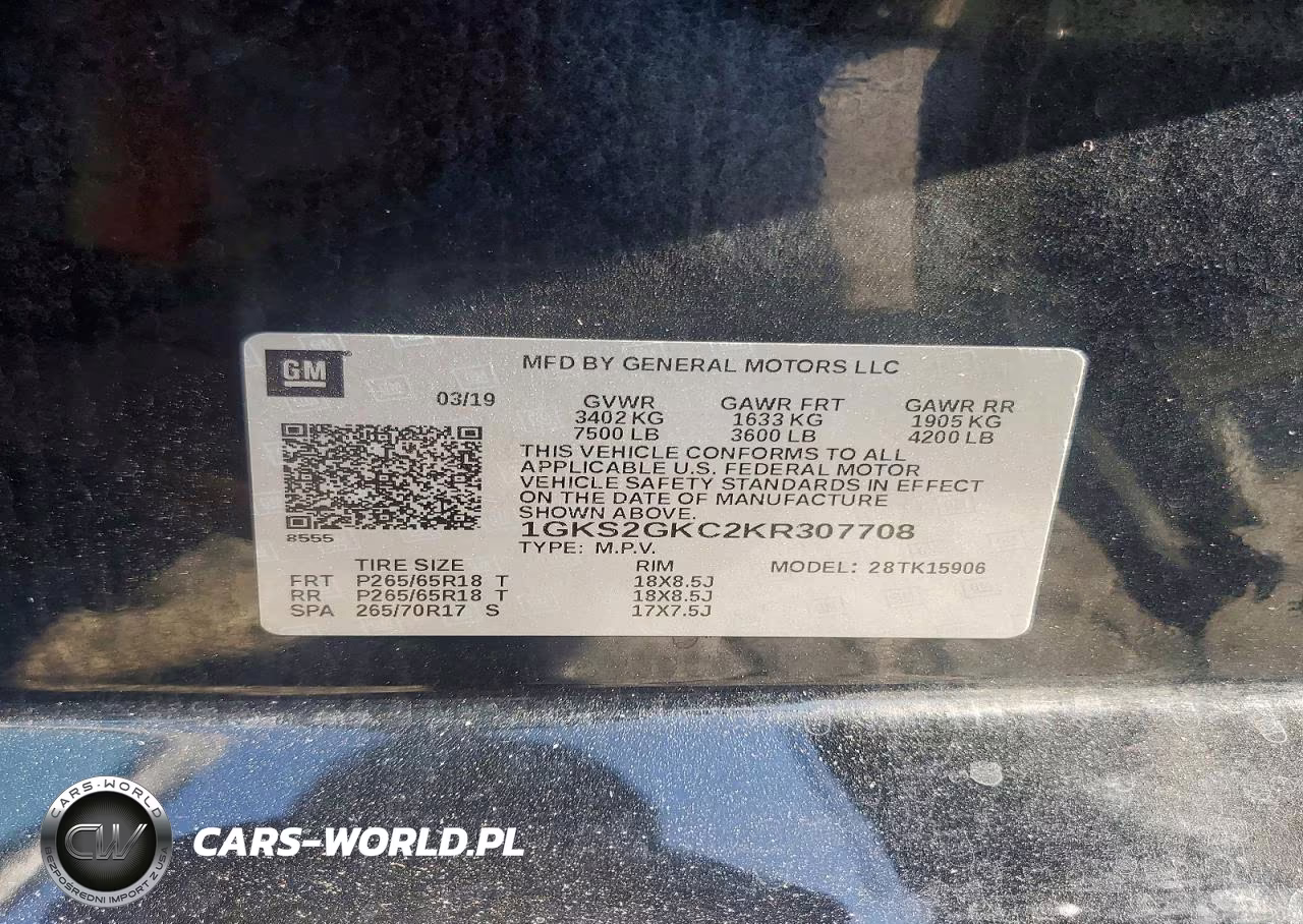2019 GMC Yukon Xl K1500 Slt VIN:1GKS2GKC2KR307708 - 13