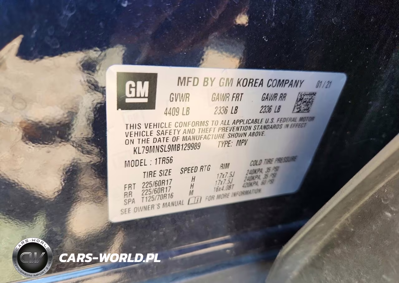 2021 Chevrolet Trailblazer Ls VIN:KL79MNSL9MB129989 - 12