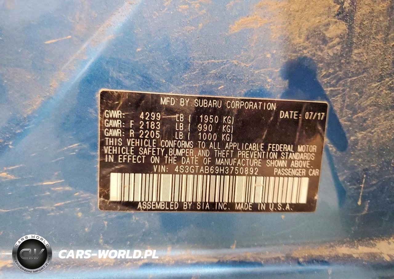2017 Subaru Impreza Premium VIN:4S3GTAB69H3750892 - 13