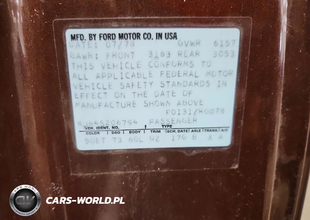 1978 Ford Ltd VIN:8J64S206794 - 12