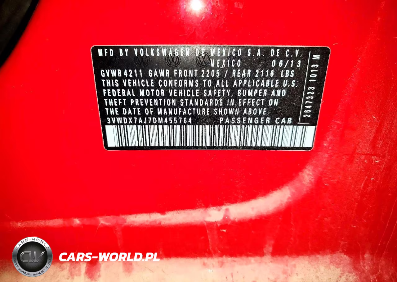 2013 Volkswagen Jetta Se VIN:3VWDX7AJ7DM455764 - 12