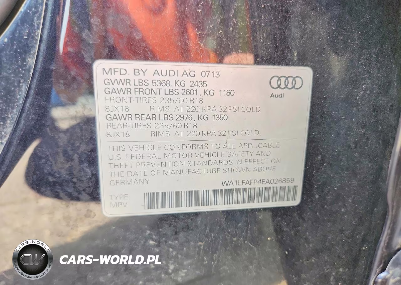 2014 Audi Q5 Premium Plus VIN:WA1LFAFP4EA026859 - 13