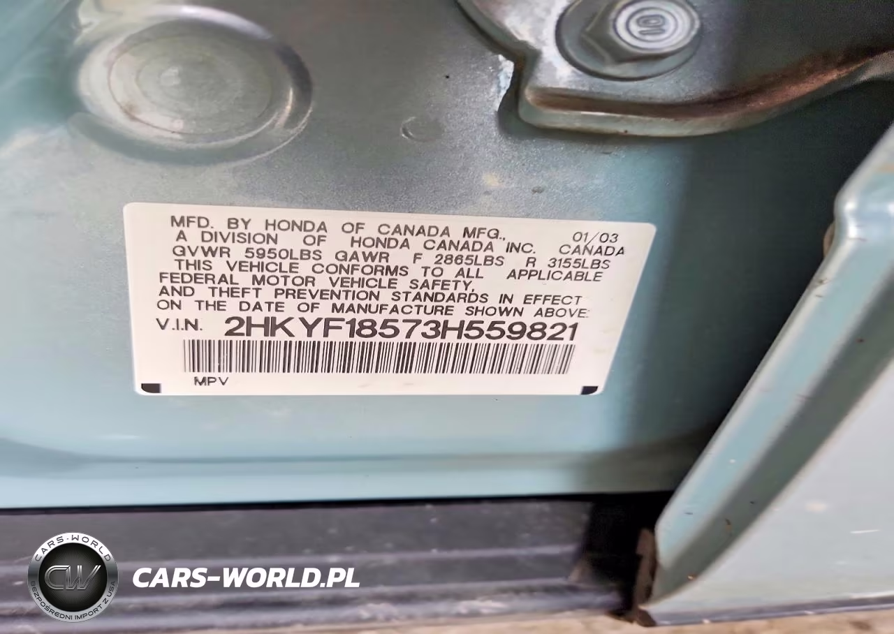 2003 Honda Pilot Exl VIN:2HKYF18573H559821 - 12