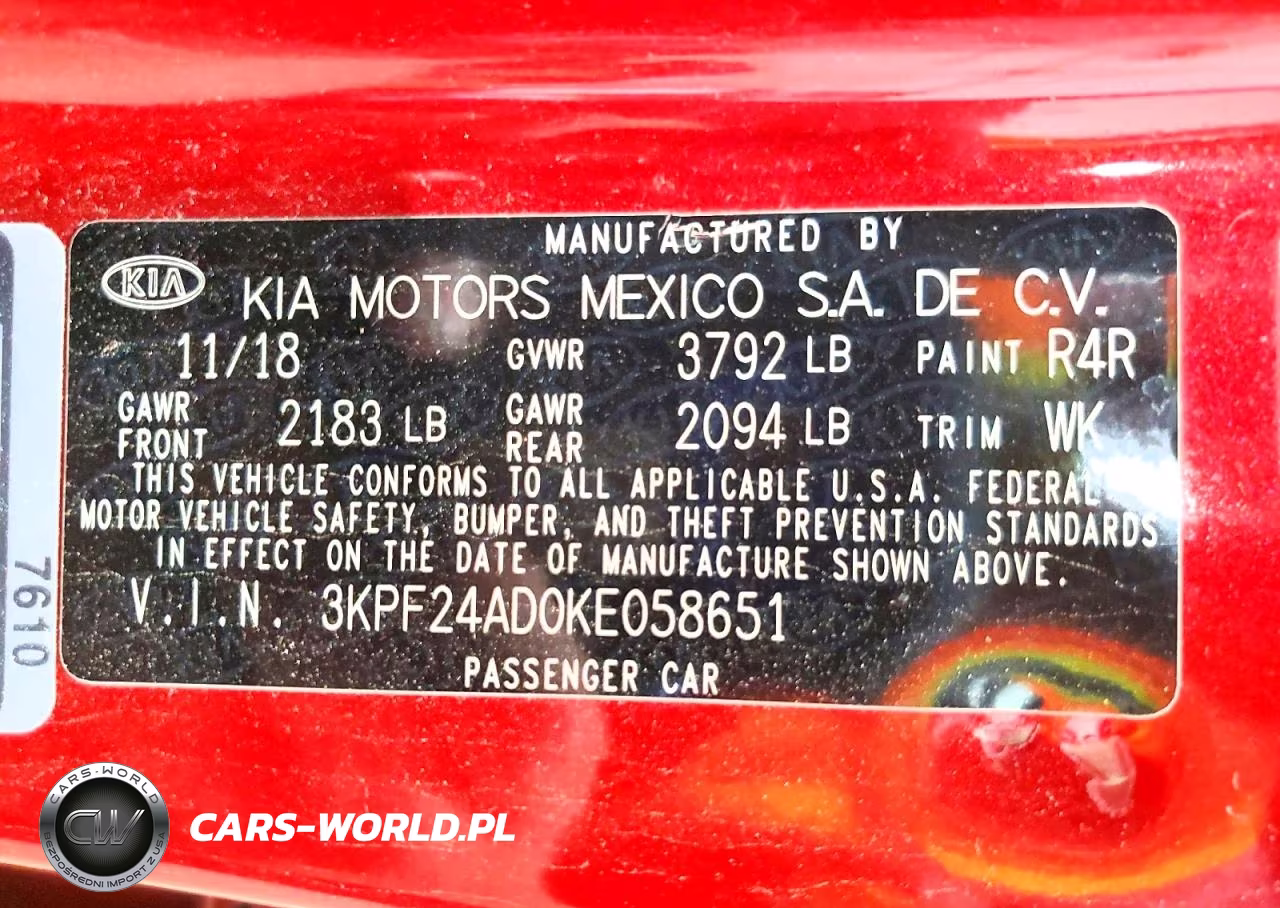 2019 Kia Forte Lxs VIN:3KPF24AD0KE058651 - 12