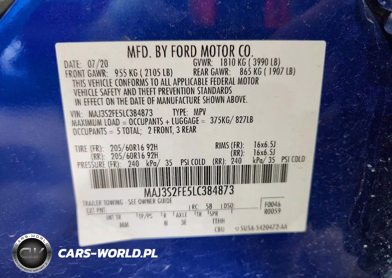 2020 Ford Ecosport VIN:MAJ3S2FE5LC384873 - 14