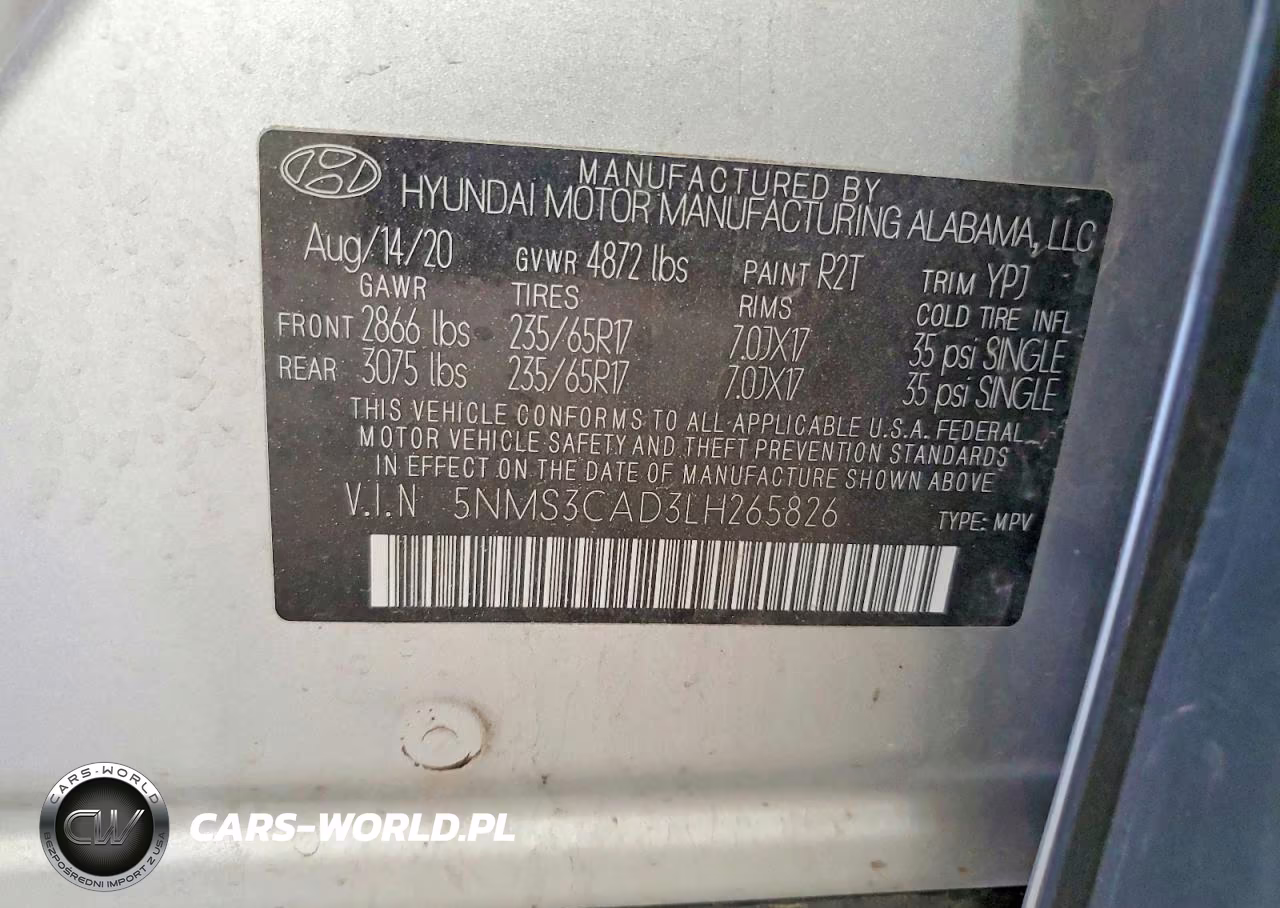 2020 Hyundai Santa Fe Sel VIN:5NMS3CAD3LH265826 - 13