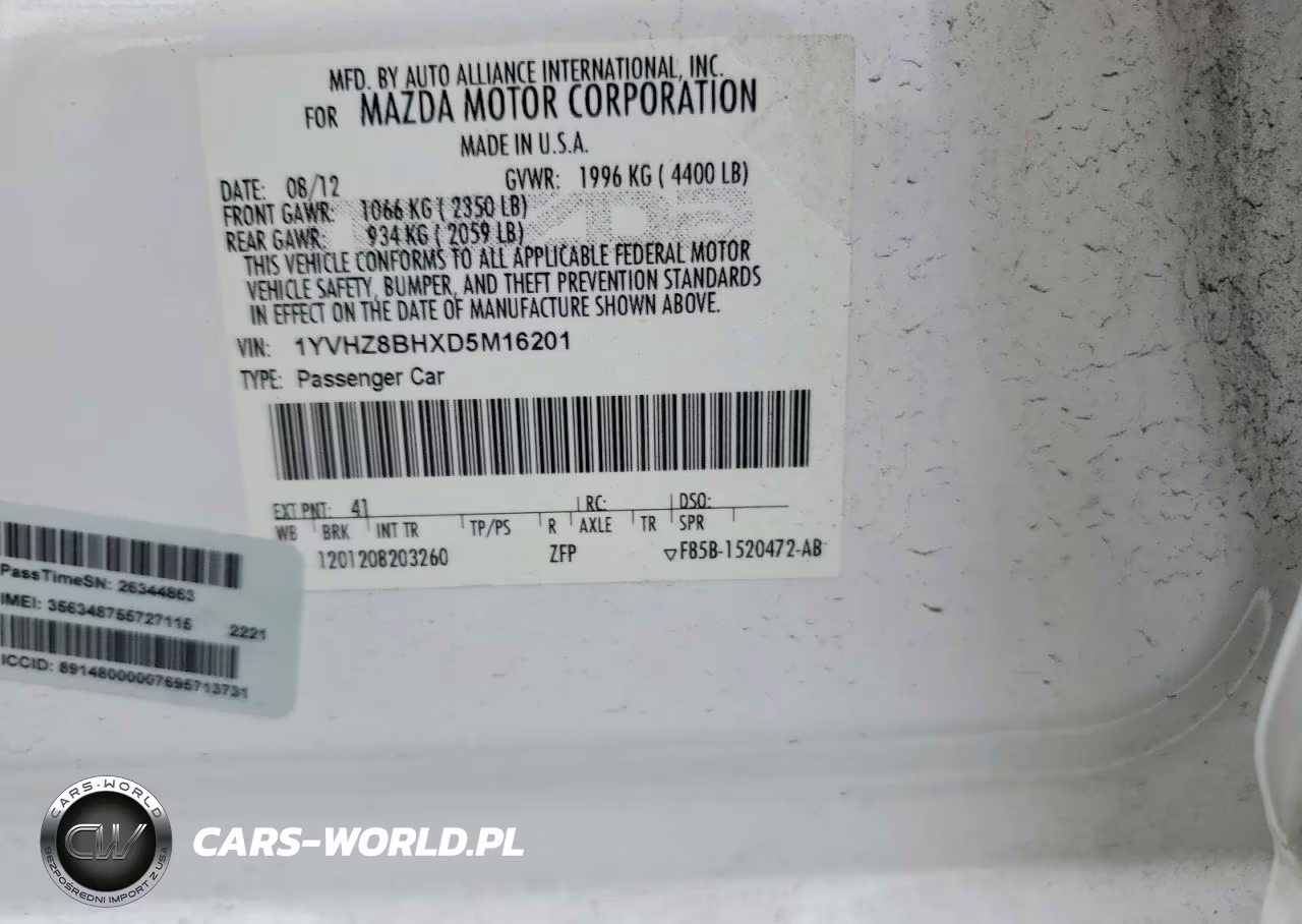 2013 Mazda 6 Sport VIN:1YVHZ8BHXD5M16201 - 13