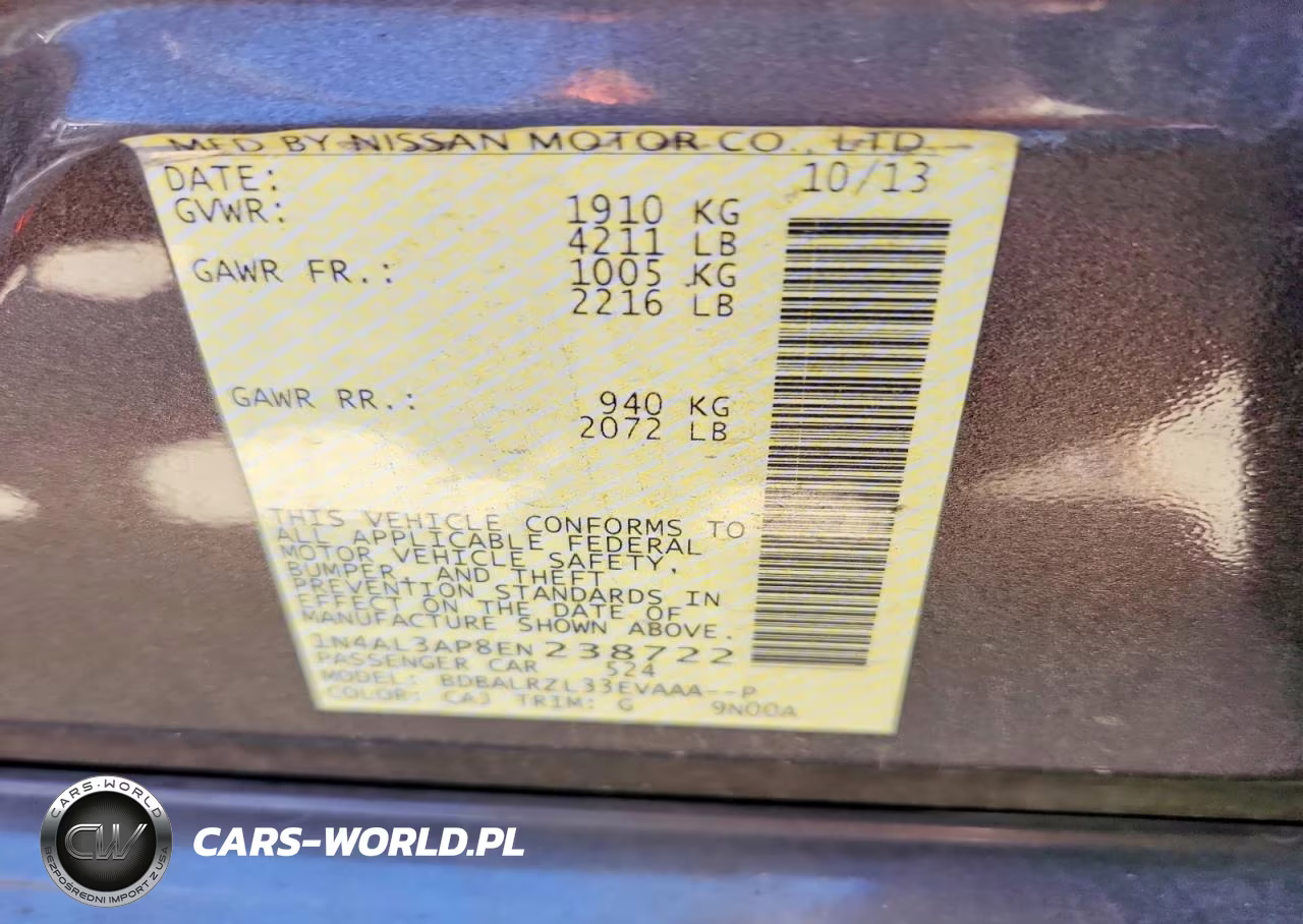 2014 Nissan Altima 2.5 S VIN:1N4AL3AP8EN238722 - 13