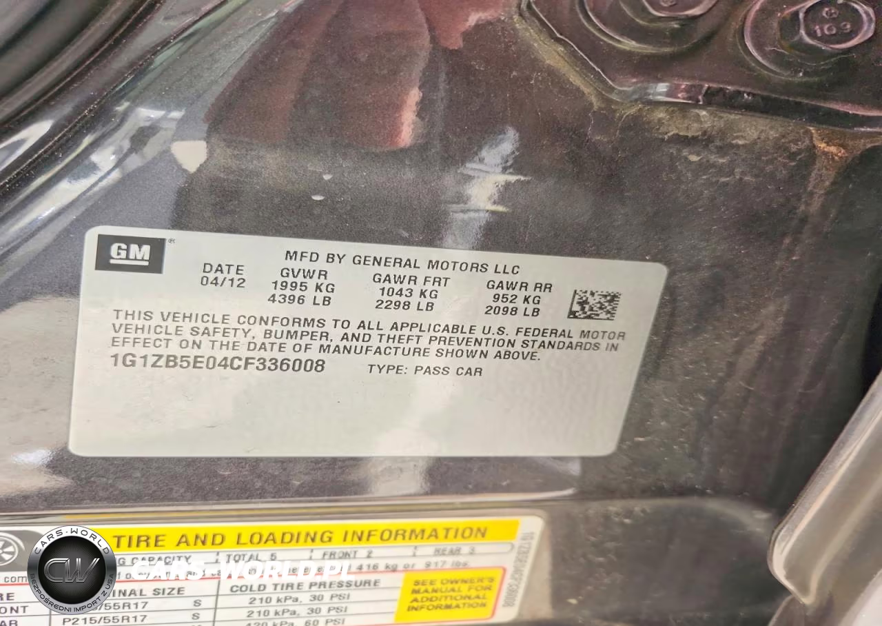 2012 Chevrolet Malibu Ls VIN:1G1ZB5E04CF336008 - 12