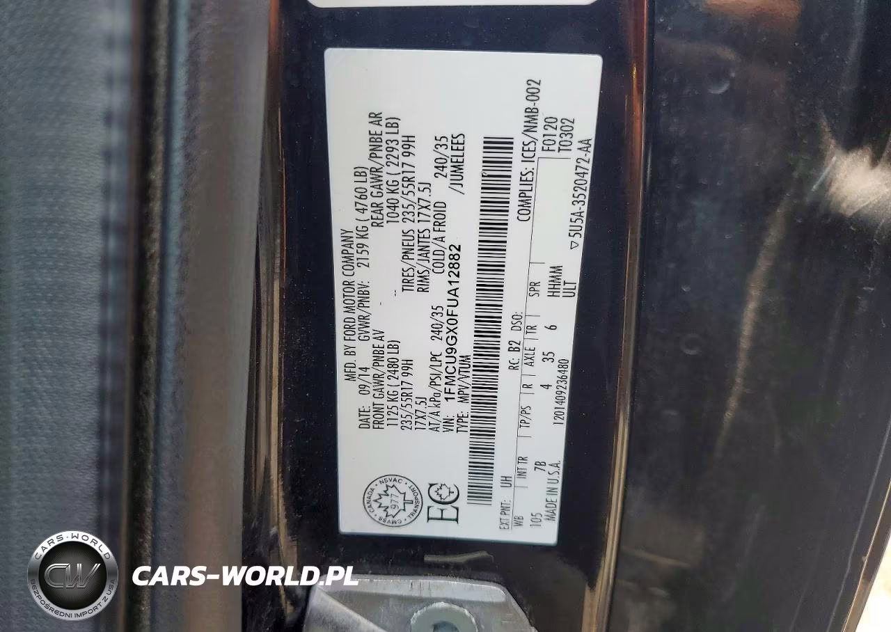 2015 Ford Escape Se VIN:1FMCU9GX0FUA12882 - 13