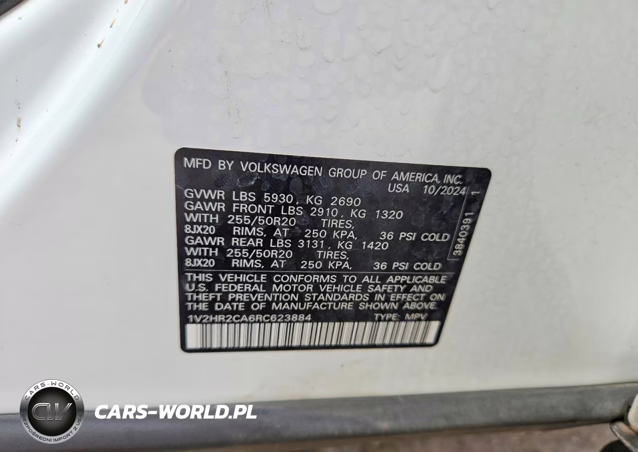 2024 Volkswagen Atlas Se VIN:1V2HR2CA6RC623884 - 13