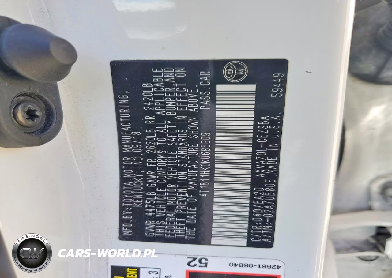2019 Toyota Camry Se VIN:4T1B11HK0KU685609 - 13