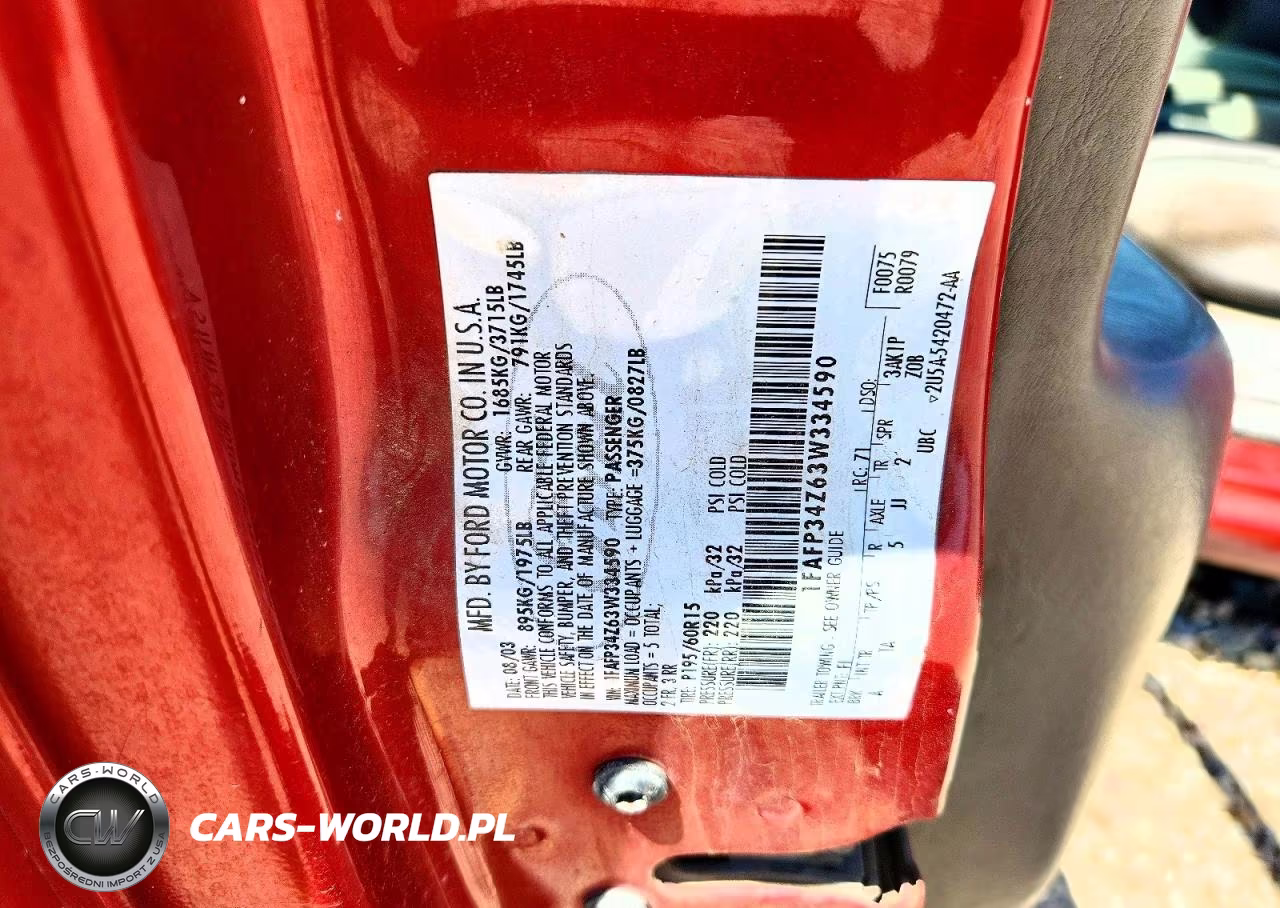 2003 Ford Focus Se Comfort VIN:1FAFP34Z63W334590 - 12