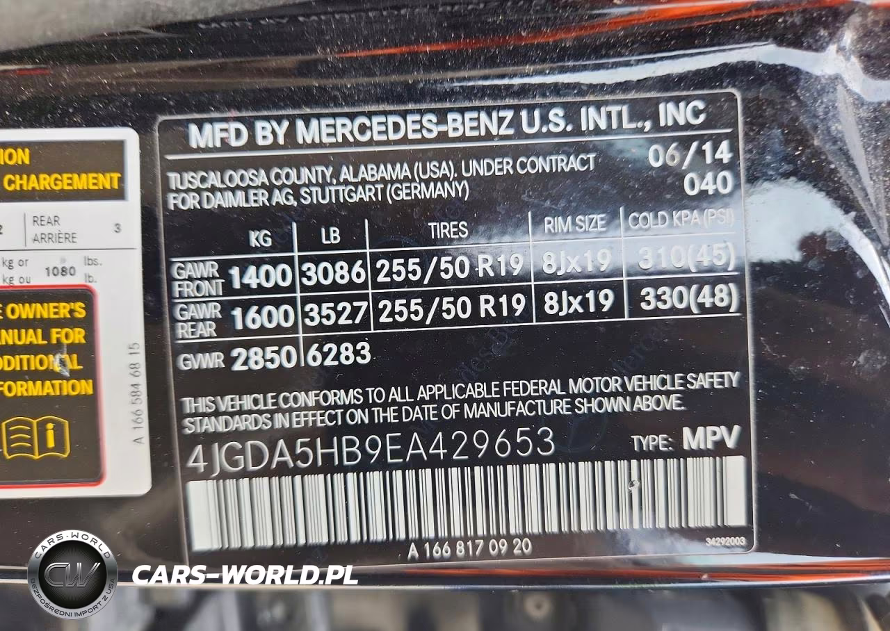 2014 Mercedes-Benz Ml 350 4Matic VIN:4JGDA5HB9EA429653 - 13