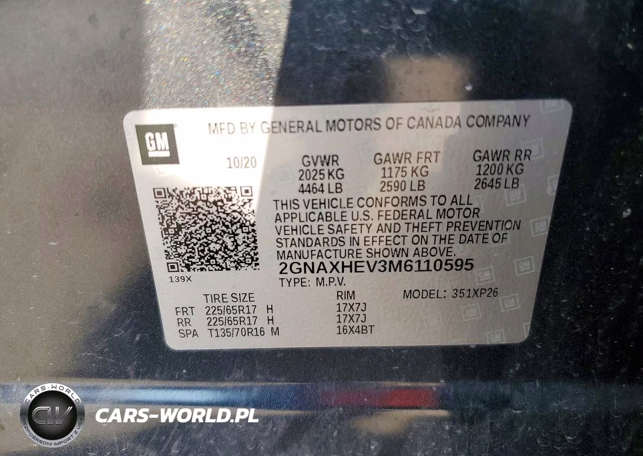2021 Chevrolet Equinox Ls VIN:2GNAXHEV3M6110595 - 13