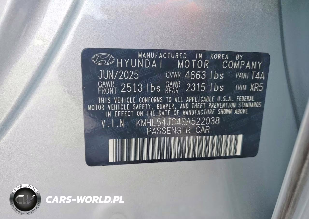 2025 Hyundai Sonata N Line VIN:KMHL54JC4SA522038 - 12