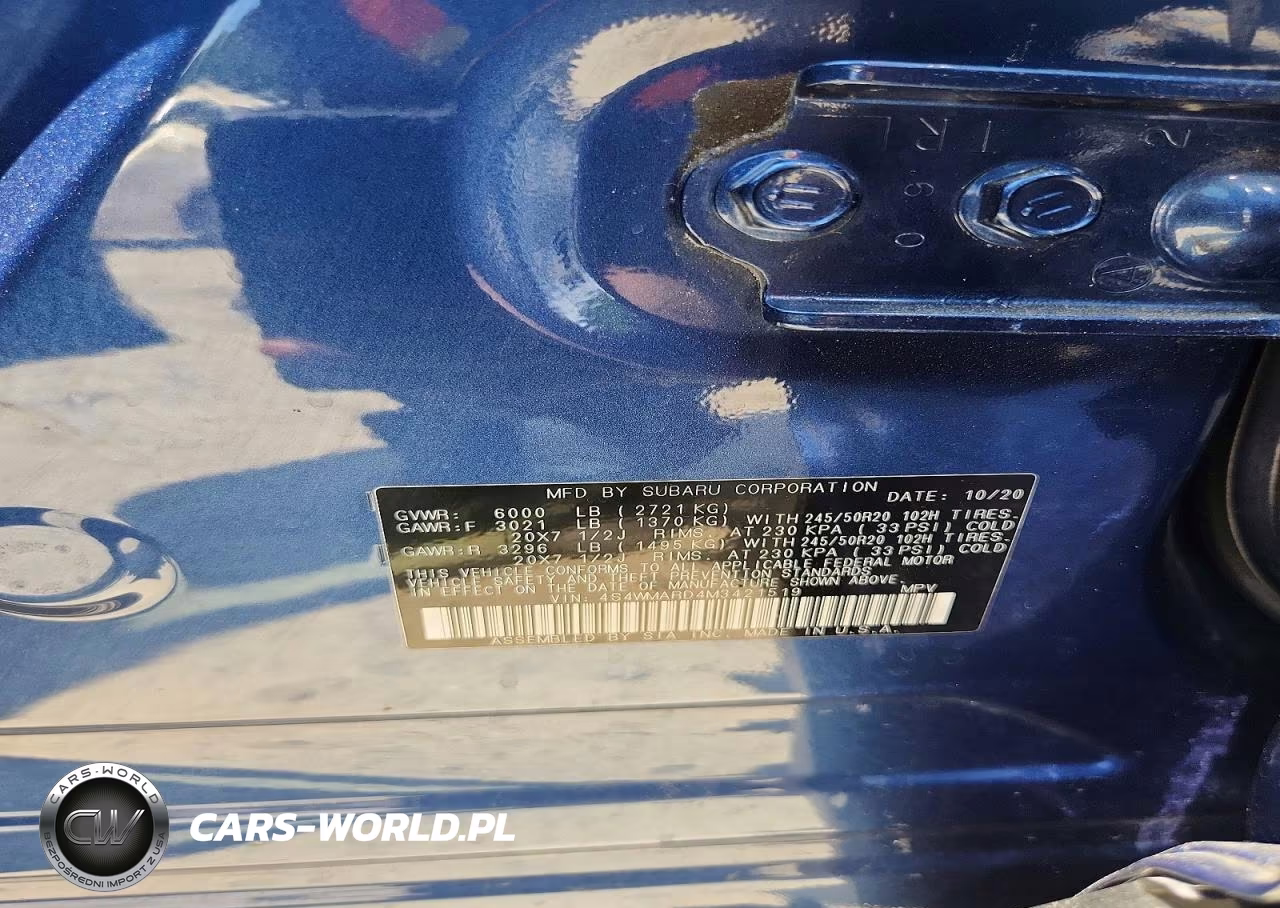 2021 Subaru Ascent Touring VIN:4S4WMARD4M3421519 - 12