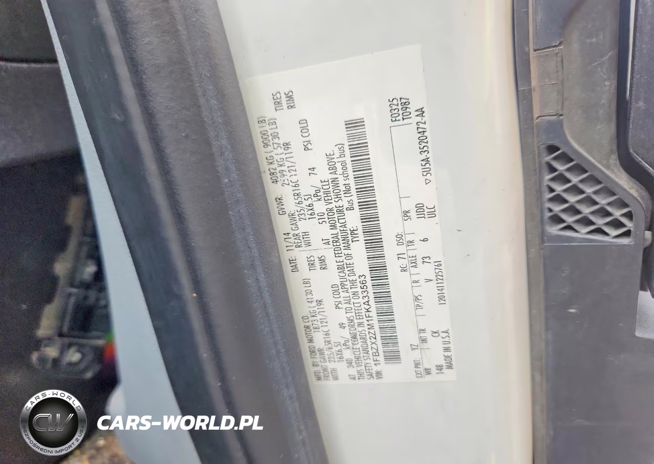 2015 Ford Transit T-350 VIN:1FBZX2ZM1FKA33563 - 13