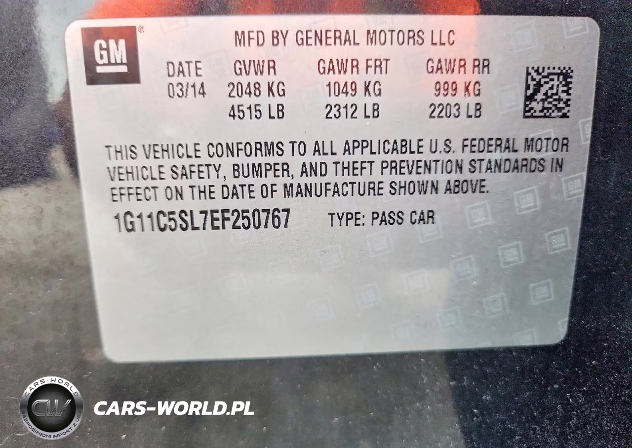 2014 Chevrolet Malibu 1Lt VIN:1G11C5SL7EF250767 - 13