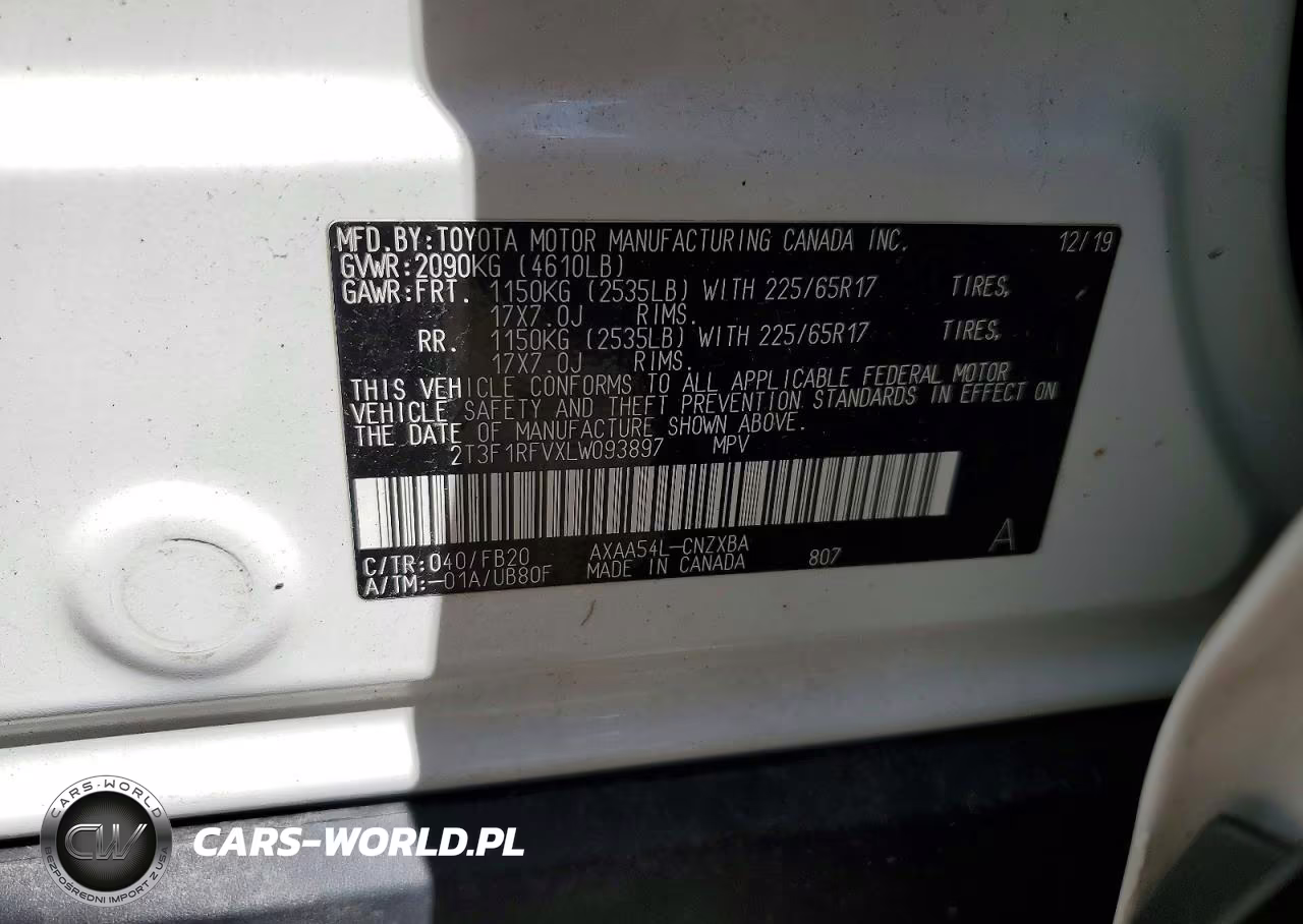 2020 Toyota Rav4 Le VIN:2T3F1RFVXLW093897 - 13