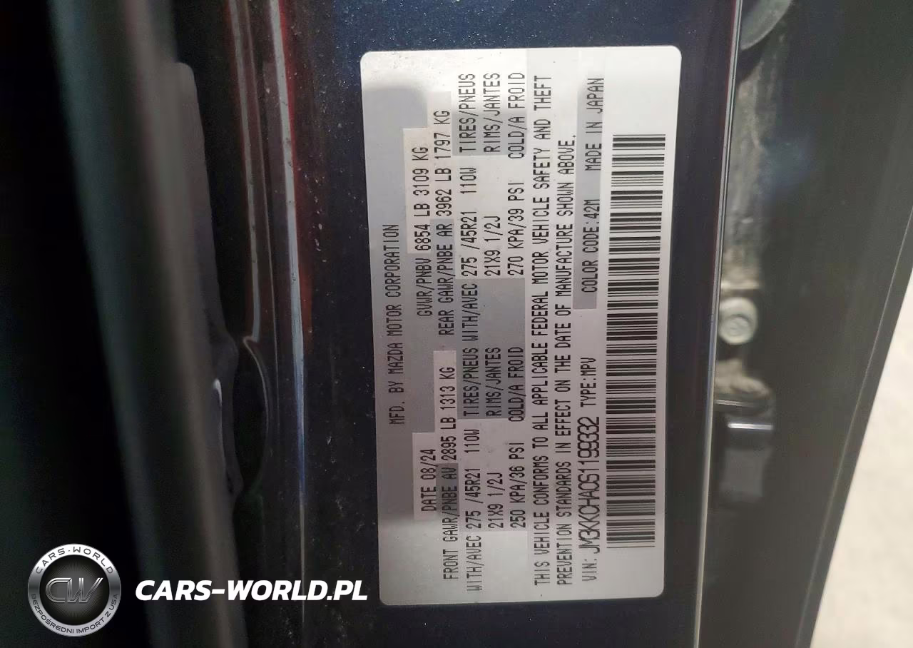 2025 Mazda Cx-90 Premium Sport VIN:JM3KKCHA0S1199332 - 14