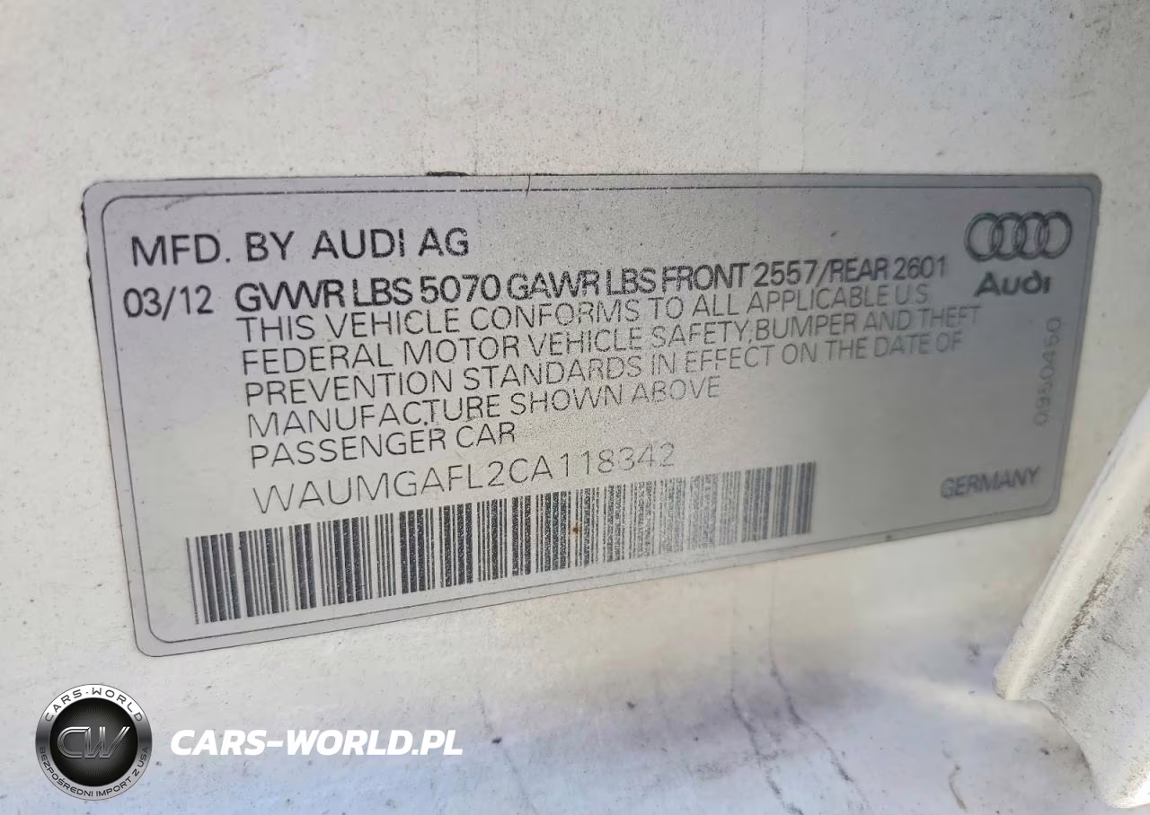 2012 Audi S4 Prestige VIN:WAUMGAFL2CA118342 - 13