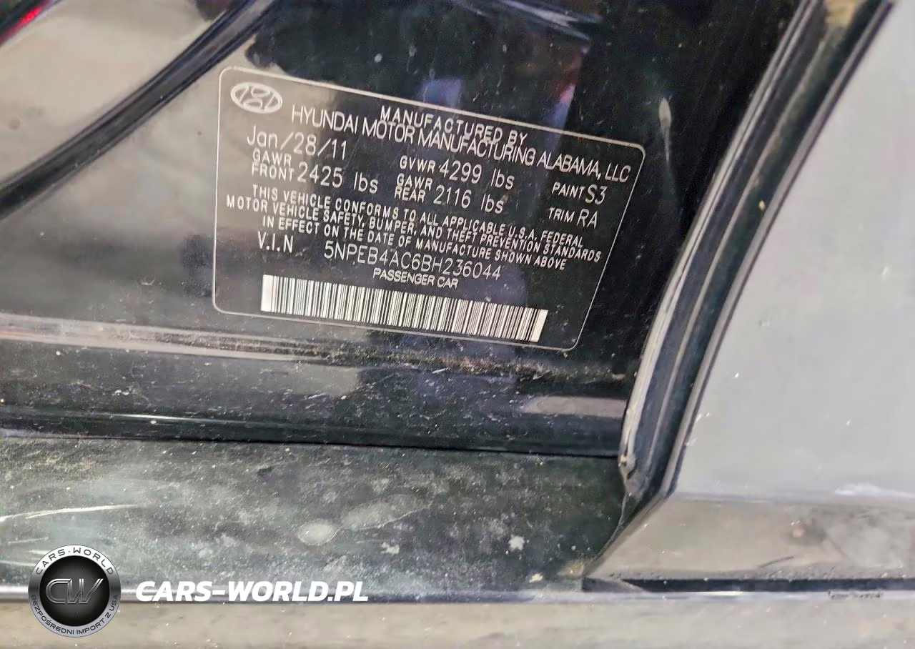 2011 Hyundai Sonata Gls VIN:5NPEB4AC6BH236044 - 12