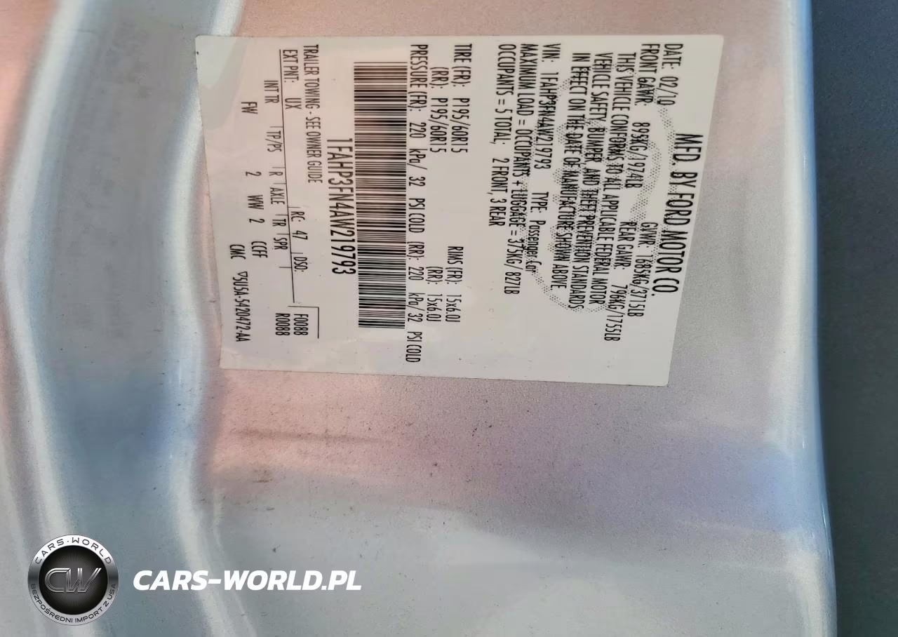 2010 Ford Focus Se VIN:1FAHP3FN4AW219793 - 12