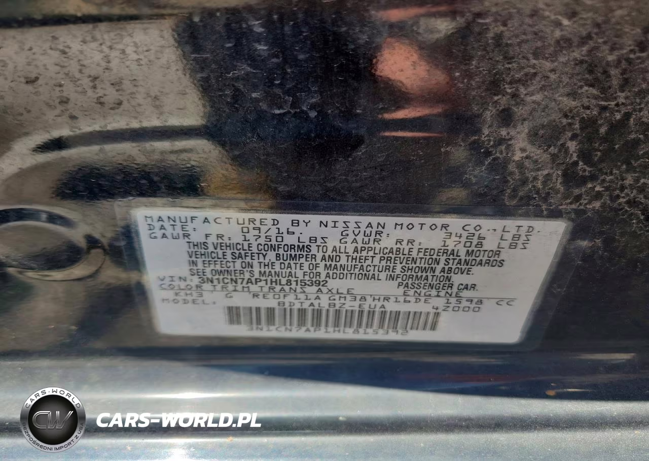 2017 Nissan Versa 1.6 Sv VIN:3N1CN7AP1HL815392 - 13
