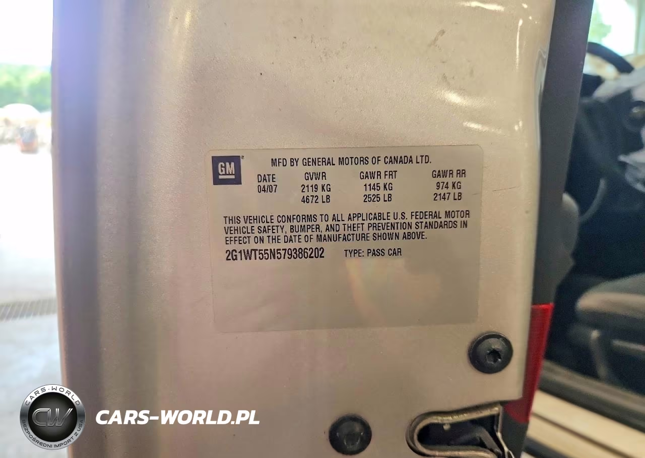 2007 Chevrolet Impala VIN:2G1WT55N579386202 - 12