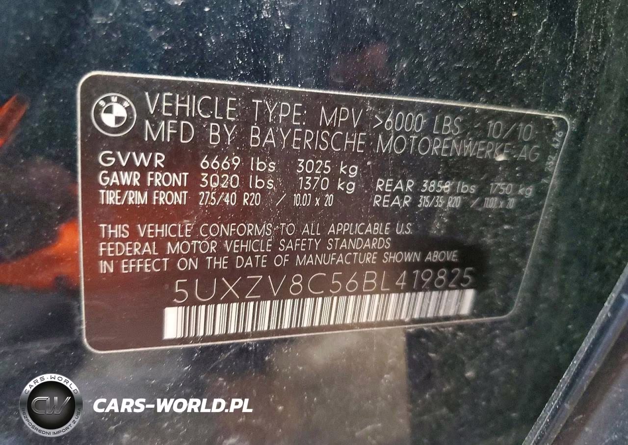 2011 BMW X5 xDrive50I VIN:5UXZV8C56BL419825 - 13