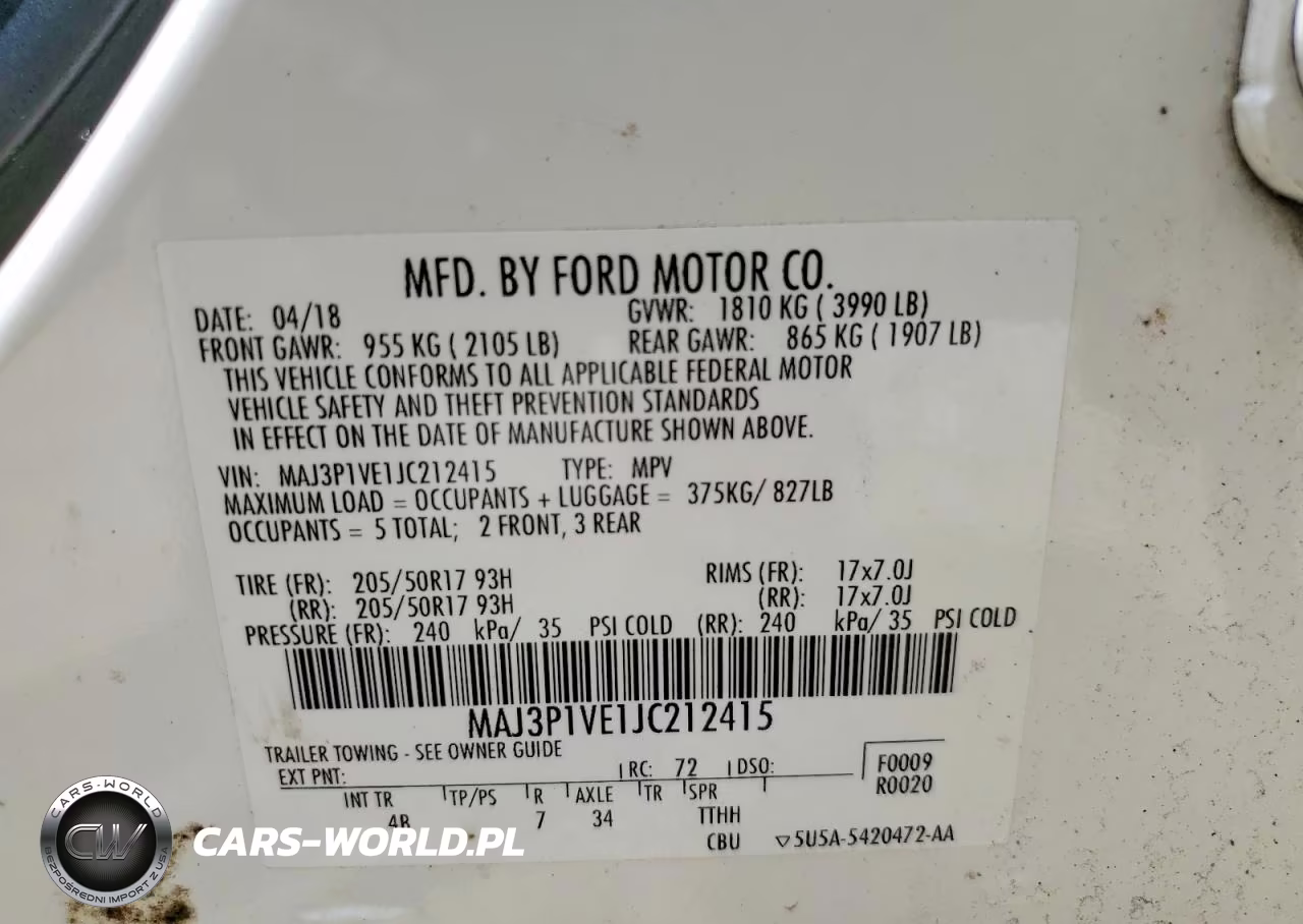 2018 Ford Ecosport Titanium VIN:MAJ3P1VE1JC212415 - 13