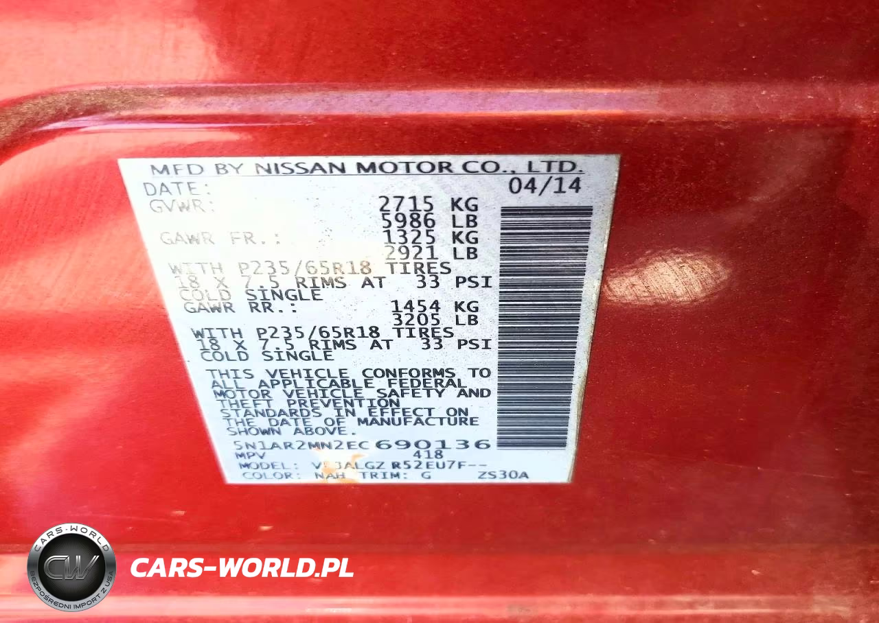 2014 Nissan Pathfinder Sl VIN:5N1AR2MN2EC690136 - 13