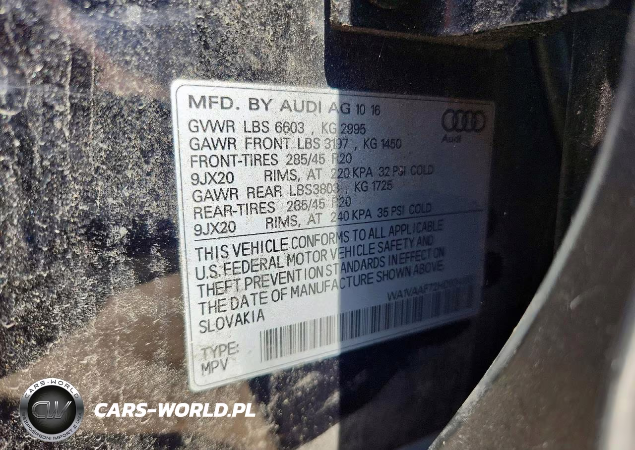 2017 Audi Q7 Prestige VIN:WA1VAAF72HD034193 - 12