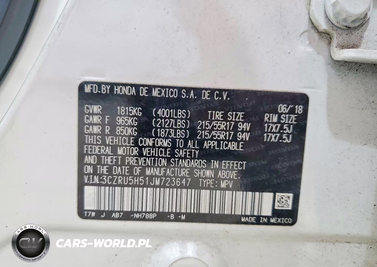 2018 Honda Hr-V Ex VIN:3CZRU5H51JM723647 - 13